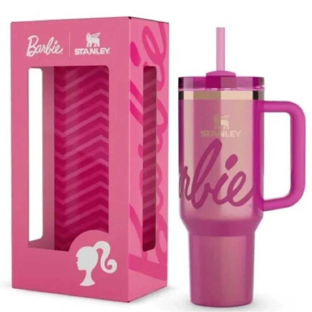 Stanley Barbie 40 oz Pink Tumbler with Straw